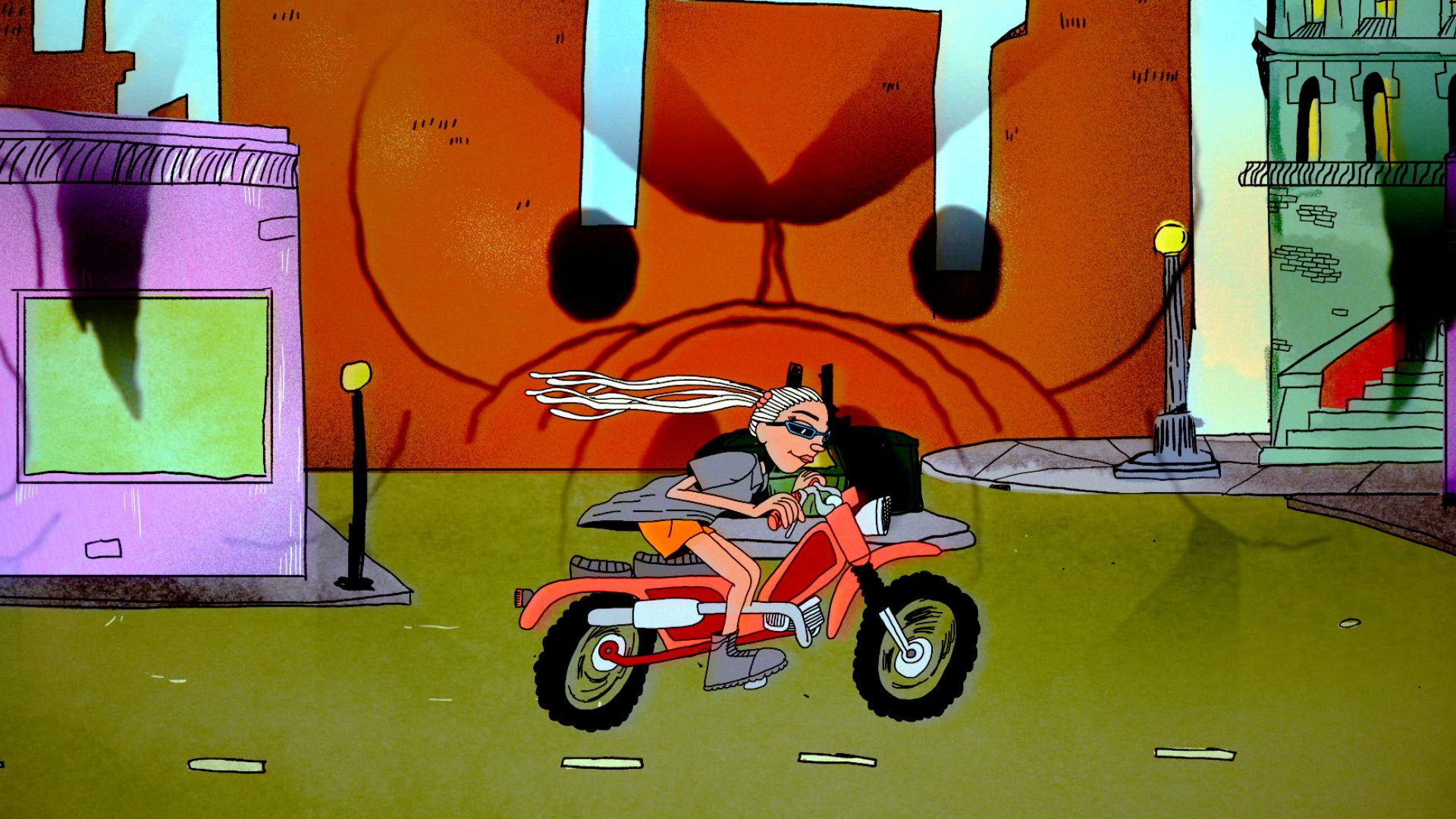 Dizzy Fae “I’m Good” Official Music Video clip riding a motorcycle