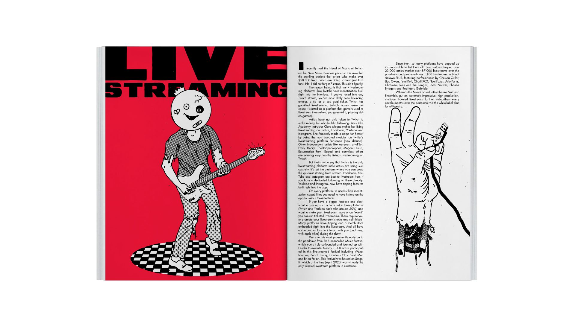 Fender Next live steaming print editorial