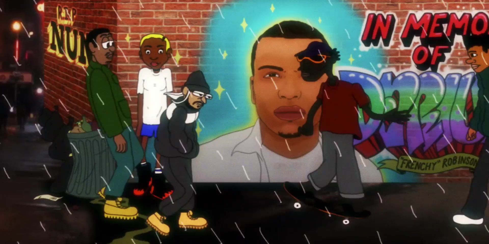 Animated clip of the characters walking in the Animated dancing clip from the “SahBabii /\ Now, Nation End, 38:15” Official Music Video